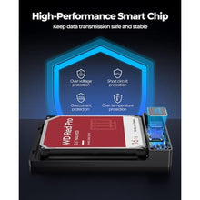 Load image into Gallery viewer, ORICO USB 3.0 External Hard Drive Enclosure for 3.5/2.5 Inch SATA Hard Drives/SSD Up to 20 TB, 3.5'' Tool-Free HDD Enclosure with 12V/2A Power Supply and UASP Acceleration (3588US3), BlackUSB_47
