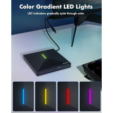 Load image into Gallery viewer, ORIGBELIE External CD DVD Drive, 4 USB &amp; 2 TF/SD Card Ports &amp; Carrying Case, Black_7451
