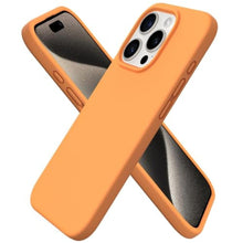 Load image into Gallery viewer, ORNARTO Compatible with iPhone 15 Pro Case 6.1", Liquid Silicone 3 Layers Full Covered Soft Gel Rubber Cover, Shockproof Protective Slim Phone Case with Anti-Scratch Microfiber Lining-Orange_1
