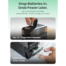 Load image into Gallery viewer, Ostation 2 Smart AA AAA Battery Charging Station for NiMH Lithium Batteries, Black_2173
