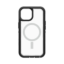 Load image into Gallery viewer, OTTERBOX Apple iPhone 14 / iPhone 13 Defender Series XT Clear Case with MagSafe - Black Crystal (77-90062), 5X Military Standard Drop Protection_1468

