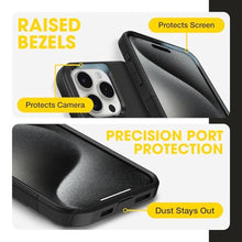 Load image into Gallery viewer, OtterBox iPhone 15 Pro Max - Commuter MagSafe Case - Slim &amp; Tough - Pocket-Friendly - Dual Layer Drop Protection - Port Covers Non-Retail Packaging - Black_2921
