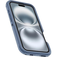 Load image into Gallery viewer, OtterBox iPhone 16 Plus (Only) Defender Series MagSafe Case - Baby Blue Jeans - Holster Clip Included - Built-in Magnets - Screenless - Rugged &amp; Durable - with Port Protection - Non-Retail Packaging, BabyBlueJeansBlue_586
