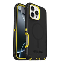 Load image into Gallery viewer, OtterBox iPhone 16 Pro Max (Only) Defender Series MagSafe Case - Night (Black &amp; Yellow) - Built-in Magnets - Screenless - Rugged &amp; Durable - with Port Protection, BlackYellow_843
