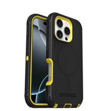 Load image into Gallery viewer, OtterBox iPhone 16 Pro (Only) Defender Series MagSafe Case - Night (Black &amp; Yellow) - Case Only - Built-in Magnets - Screenless - Rugged &amp; Durable - with Port Protection, BlackYellow_1956
