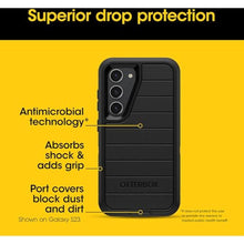 Load image into Gallery viewer, OtterBox Samsung Galaxy S25 (Only) - Defender Series Case - Black - Case Only - Screenless - Rugged &amp; Durable - with Port Protection - Microbial Defense Protection - Non-Retail Packaging_729
