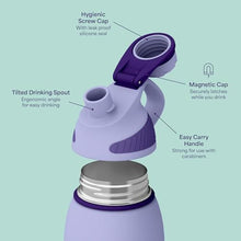 Load image into Gallery viewer, Ottle Reef Roamer Stainless Steel Water Bottle - 34 oz Insulated Flask with Leak Proof Lid, BPA free &amp; Carry Handle - Hot &amp; Cold Gym Water Bottle for Travel, Camping &amp; Sports - Cheeky Frog, ozCheekyFrog_5903
