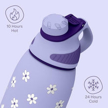 Load image into Gallery viewer, Ottle Reef Roamer Stainless Steel Water Bottle - 34 oz Insulated Flask with Leak Proof Lid, BPA free &amp; Carry Handle - Hot &amp; Cold Gym Water Bottle for Travel, Camping &amp; Sports - Daisy Love, ozDaisyLove_5931
