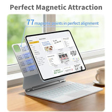 Load image into Gallery viewer, Otuoor Magic Keyboard for iPad Pro 11-inch (M5 2025/M4 2024), Uninterrupted View, Snap Tight, iPad Pro 11-inch M5/M4 Keyboard Case, Effortless Command with Comfort Angle, White_1069
