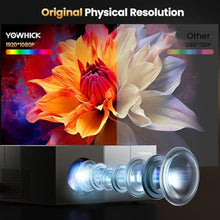 Load image into Gallery viewer, Outdoor Projector with WiFi and Bluetooth,1500 ANSI/Compatible with Netflix, Darkgrey_1855
