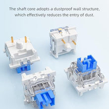 Load image into Gallery viewer, Outemu(Gaote) Blue Switches for MX Mechanical Gaming Keyboard,3-Pin 50gf Clicky/RGB/DIY Replaceable/Dustproof Switches(Blue,72pcs)_559
