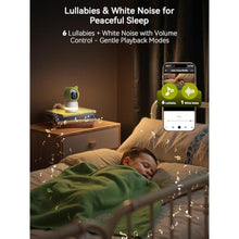 Load image into Gallery viewer, Outinput Baby Monitor with Camera and Audio, 2K 4MP Indoor Security Camera for Home, 360 PTZ, AI Crying &amp; Feeding Alerts, Night Vision with Gentle Light, Soothing Lullabies, 2-Way Audio_25
