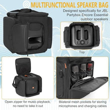 Load image into Gallery viewer, OUUTMEE Speaker Tote Bag Compatible with JBL Party Box Encore/Essential, Portable Speaker Carry Case, DarkBlack_360
