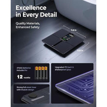 Load image into Gallery viewer, Ovutek Professional Smart Scale for Body Weight, BMI, Body Fat, Muscle Mass, Highly Accurate Body Composition Weighing Machine, Bathroom Digital Scale Large Display Sync with Fitness App, 450lb, BlueBlack_4984
