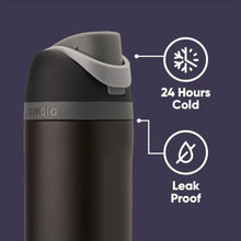 Load image into Gallery viewer, Owala Marvel FreeSip Stainless Steel Water Bottle with Straw for Sports and Travel, BPA-Free Sports Water Bottle, 24 oz, Black Panther, BlackPanther_7585
