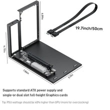 Load image into Gallery viewer, OwlTree PCIe 4.0 x4 64Gbps eGPU External Graphics Cards Dock, with OCuLink SFF-8612 8311 to PCIe x16 and SFF-8611 Male Cable 50cm, Supports GPU Laptop MIni PC Standard ATX Power Supply_69
