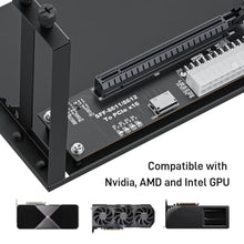 Load image into Gallery viewer, OwlTree PCIe 4.0 x4 64Gbps eGPU External Graphics Cards Dock, with OCuLink SFF-8612 8311 to PCIe x16 and SFF-8611 Male Cable 50cm, Supports GPU Laptop MIni PC Standard ATX Power Supply_70
