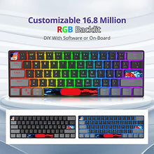Load image into Gallery viewer, Owpkeenthy Wired 60% Percent Mechanical Gaming Keyboard with Blue Switch Ultra Compact RGB Gaming Keyboard Backlit Keys N-Key Rollover for PC Gamer (Dark/Blue Switch), DarkBlueSwitch_7004
