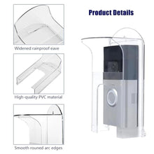 Load image into Gallery viewer, OYOCAM Transparent Plastic Doorbell Rain Cover Compatible with Ring, Blink, Google Nest, Eufy, Arlo, Kasa Video Doorbell, Waterproof Protector Shield Doorbell Push Button Cover Weather Blocking Cover_7359
