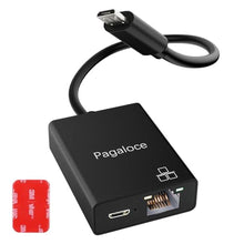 Load image into Gallery viewer, Pagaloce Ethernet Adapter for Fire TV Stick, Micro USB to RJ45 Female Ethernet Adapter, Compatible with Fire TV Stick Basic/2nd/4k/Lite, Chromecast 1/2/3/Ultra/Audio, with Adhesive Tape, 100Mbps, withMSticker_1
