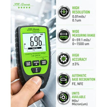 Load image into Gallery viewer, Paint Thickness Gauge CM-205FN for Cars Digital Coating Thickness Meter, Auto Fe/NFe Detection, 0.1 m Resolution, 01500 m (059.1 mils), (3%+2 m) Accuracy, Backlit LCD_7491
