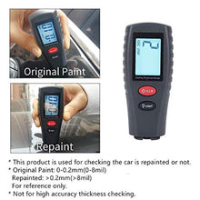Load image into Gallery viewer, Paint Thickness Gauge | Digital Meter for Automotive Coating Thickness Gauge Tester | High Contrast Backlight LCD | Resolution 2mils | Auto Power Off | Auto Digital Calibration Data Hold Mini Size, Grey_5319
