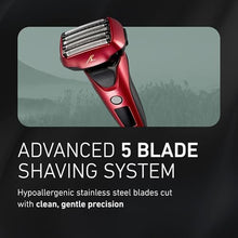 Load image into Gallery viewer, Panasonic ARC5 Electric Razor for Men Face, Wet &amp; Dry Shavers for Men with Foil Shaver, Pop-up Trimmer, Ultra-Fast 5-Blade, Smart Shave Sensor, 16D Flexible Pivoting Head - ES-ALV6HR (Red)_1058
