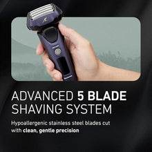 Load image into Gallery viewer, Panasonic ARC5 Electric Razor for Men Face, Wet &amp; Dry Shavers for Men with Foil Shaver, Pop-Up Trimmer, Ultra-Fast 5-Blade, Smart Shave Sensor, 16D Flexible Pivoting Head - ES-ALV6HA (Navy)_393
