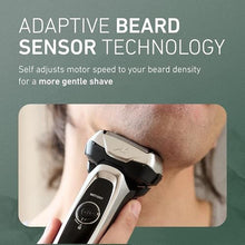 Load image into Gallery viewer, Panasonic ARC5 Electric Razor for Men with Pop-Up Trimmer, Wet/Dry 5-Blade Electric Shaver with Intelligent Shave Sensor and Multi-Flex Pivoting Head, ES-LV65-S (Silver)_10
