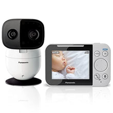 Load image into Gallery viewer, Panasonic Baby Monitor with Camera and Audio, 3.5 Color Video Baby Monitor, Extra Long Range, Secure Connection, 2-Way Talk, Soothing Sounds, Remote Pan, Tilt, Zoom,1 Camera, KX-HN4001W (White/Black), WhiteBlack_1
