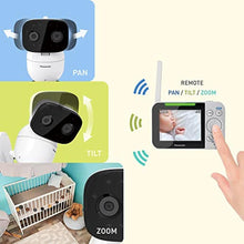 Load image into Gallery viewer, Panasonic Baby Monitor with Camera and Audio, 3.5 Color Video Baby Monitor, Extra Long Range, Secure Connection, 2-Way Talk, Soothing Sounds, Remote Pan, Tilt, Zoom,1 Camera, KX-HN4001W (White/Black), WhiteBlack_58
