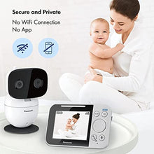 Load image into Gallery viewer, Panasonic Baby Monitor with Camera and Audio, 3.5 Color Video Baby Monitor, Extra Long Range, Secure Connection, 2-Way Talk, Soothing Sounds, Remote Pan, Tilt, Zoom,1 Camera, KX-HN4001W (White/Black), WhiteBlack_60
