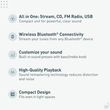 Load image into Gallery viewer, Panasonic Compact Stereo System with CD Player, Bluetooth, FM Radio and USB with Bass and Treble Control, 20W Stereo System for Home with Remote Control - SC-PM270PP-K (Black)_7312
