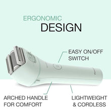 Load image into Gallery viewer, Panasonic Electric Bikini Trimmer, Waterproof Full-Body Cordless Electric Razors for Women Legs with Bikini Attachments, 3 Hypoallergenic Blades, for Travel, Shower, and Everyday Use - ES-AWL6AG, Mint_274

