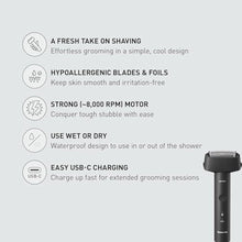 Load image into Gallery viewer, Panasonic Electric Razor for Men, Wet Dry Shaver with 3-Blade Cutting System, Ergonomic Handle and USB-C Charging- ES-RM3B-K, Black_191
