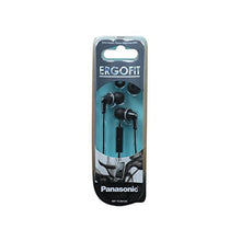 Load image into Gallery viewer, PANASONIC ErgoFit Earbud Headphones with Microphone and Call Controller Compatible with iPhone, Android and Blackberry - RP-TCM125-K - In-Ear (Black), Earpads S/M/L_8281
