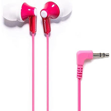 Load image into Gallery viewer, Panasonic ErgoFit Wired Earbuds, In-Ear Headphones With Dynamic Crystal-Clear Sound And Ergonomic Custom-Fit Earpieces (S/M/L), 3.5mm Jack For Phones And Laptops, No Mic - RP-HJE120-P (Pink)_1
