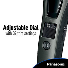 Load image into Gallery viewer, Panasonic Hair and Beard Trimmer, Men's, with 39 Adjustable Trim Settings and Two Comb Attachments for Beard and Hair, Corded or Cordless Operation, ER-GB60-K, Black_8645
