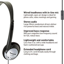 Load image into Gallery viewer, Panasonic Headphones, On-Ear Lightweight Earphones with Microphone and XBS for Extra Bass and Clear, Natural Sound, 3.5mm Jack for Phones and Laptops, Work from Home - RP-HT21M (Black &amp; Silver)_317
