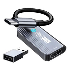 Load image into Gallery viewer, Papeaso Video Capture Card, HDMI to USB C 3.0 Capture Card, 1080P 60FPS Video Capture Device, for Streaming, Teaching,Gaming, Video conferencing or Live Broadcasting, GreyC_1
