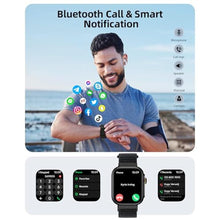 Load image into Gallery viewer, Parsonver Built-in GPS Smart Watch for Men Women with Bluetooth Calling, GPS Fitness Activity Tracker 100+ Sport Modes, Heart Rate Sleep Monitor, Waterproof Pedometer for Android &amp; iPhone(Two Bands), Black_2056

