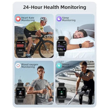 Load image into Gallery viewer, Parsonver Built-in GPS Smart Watch for Men Women with Bluetooth Calling, GPS Fitness Activity Tracker 100+ Sport Modes, Heart Rate Sleep Monitor, Waterproof Pedometer for Android &amp; iPhone(Two Bands), Black_2057
