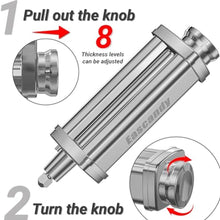 Load image into Gallery viewer, Pasta Roller Attachment for KitchenAid, Stainless Steel Dough Sheeter Attachment for KitchenAid Stand Mixer, 8 Gears Adjustable Thickness., StainlessSteel_6054
