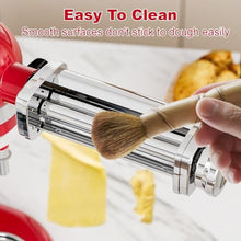 Load image into Gallery viewer, Pasta Roller Attachment for KitchenAid, Stainless Steel Dough Sheeter Attachment for KitchenAid Stand Mixer, 8 Gears Adjustable Thickness., StainlessSteel_6056
