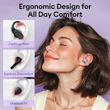 Load image into Gallery viewer, PAXA Clip On Earbuds, Open Ear Earbuds Wireless Bluetooth 5.4, Clip On Headphones with LCD Touchscreen, Lightweight Comfort Open Ear Headphones for Sports, Fitness, and Workouts, M100 Purple_1649
