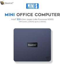 Load image into Gallery viewer, Beelink New 11 Generation Intel N5095 Processor (up to 2.9GHZ), Mini PC,Mini Computer with 8GB DDR4 RAM/ 256GB M.2 SATA SSD, Supports Extended HDD &amp; SSD/4K 60FPS/Dual HDMI/ WiFi5 /BT5.0
