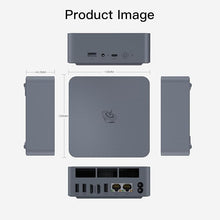 Load image into Gallery viewer, Beelink EQR5 Mini Desktop PC with AMD Ryzen 5 5650U 6C/12T, 16GB DDR4 500G NVMe M.2 SSD, Dual Display Output, Built in PSU, WiFi 6, 1000M RJ45, Bluetooth 5.2 W-11 Mini Computer
