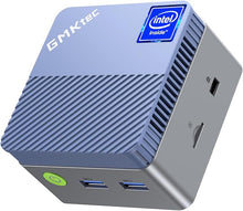 Load image into Gallery viewer, GMKtec Mini PC N97 Preinstalled Windows 11 Pro, G5 Micro Desktop Computer, 12th Gen Intel Alder Lake N97 (up to 3.60GHz) 12GB DDR5 256GB Hard Drive for Business, School, Office Sky Blue
