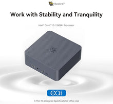 Load image into Gallery viewer, Beelink EQI Mini PC W11 Pro, i7-12650H(10C/16T up to 4.7 GHz), 24GB DDR4 1TB NVME SSD with Intel UHD Graphics Built in PSU WiFi 6/BT5.2/Dual Display Mini PC Computer
