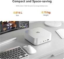 Load image into Gallery viewer, Beelink SER8 Ryzen 7 8845HS, 8C/16T, Up to 5.1GHz High-end Mini PC, 32GB DDR5, 1TB NVMe M.2 SSD, Triple Display Wi-Fi 6, 2.5G RJ45, Bluetooth 5.2 W-11 Mini Gaming PC
